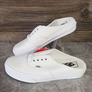 New Vans Authentic Mule Python Slip On White Sneakers